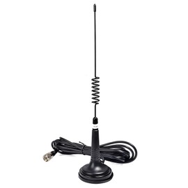 HYS 433Mhz 2.5inchs Magnet Mount Stainless Steel Antenna Transmitter&Receiver Extender Gate Alarm Outdoor/Indoor Wireless Long Range Signal Booster, TinyGS&LoRa-APRS Antenna W/13ft Cable with PL-259