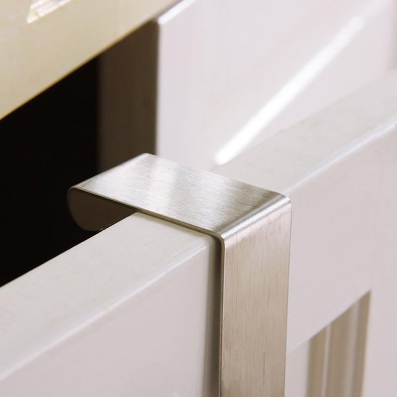 Mziart Pack of 4 Stainless Steel Reversible Over Door Cabinet