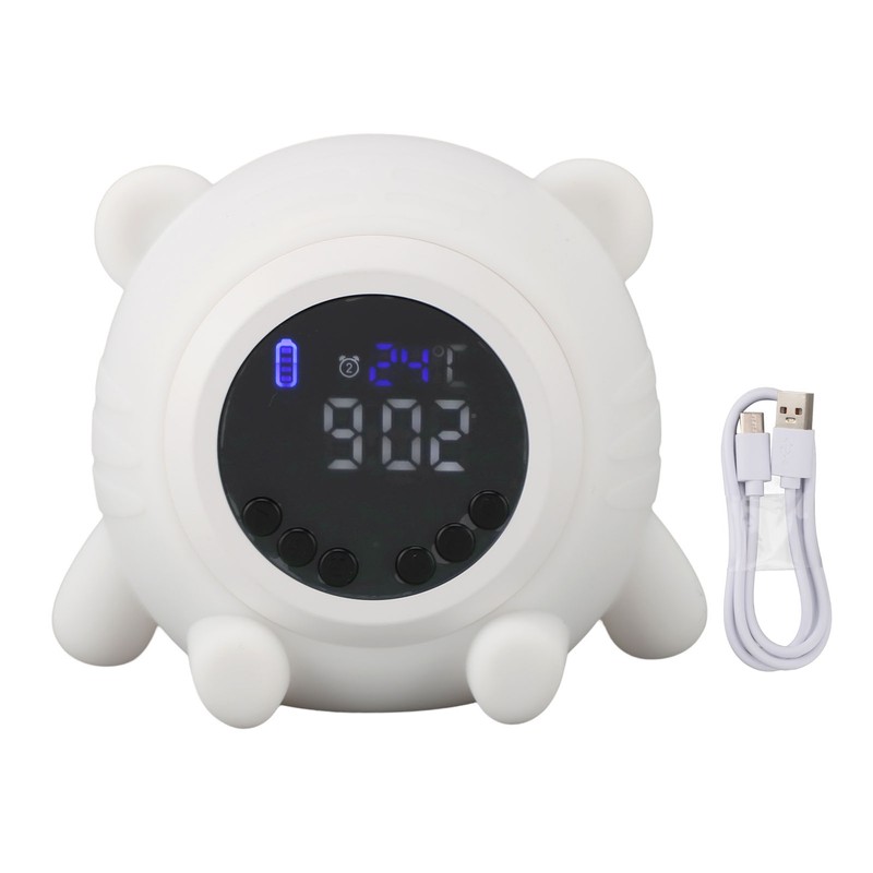 White Noise Alarm Clock Digital Rechargeable Bluetooth Alarm Clock 17