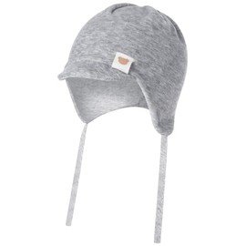 Smarilla Nikki Fabric Binding Cap Peaked Cap Transition Hat Baby Boy Girl, gray