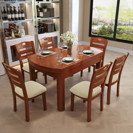 Genina Waterproof Seat Covers for Dining Room Chairs Covers Dining Chair Cover Kitchen Chair Covers (Beige, 6 Pcs)