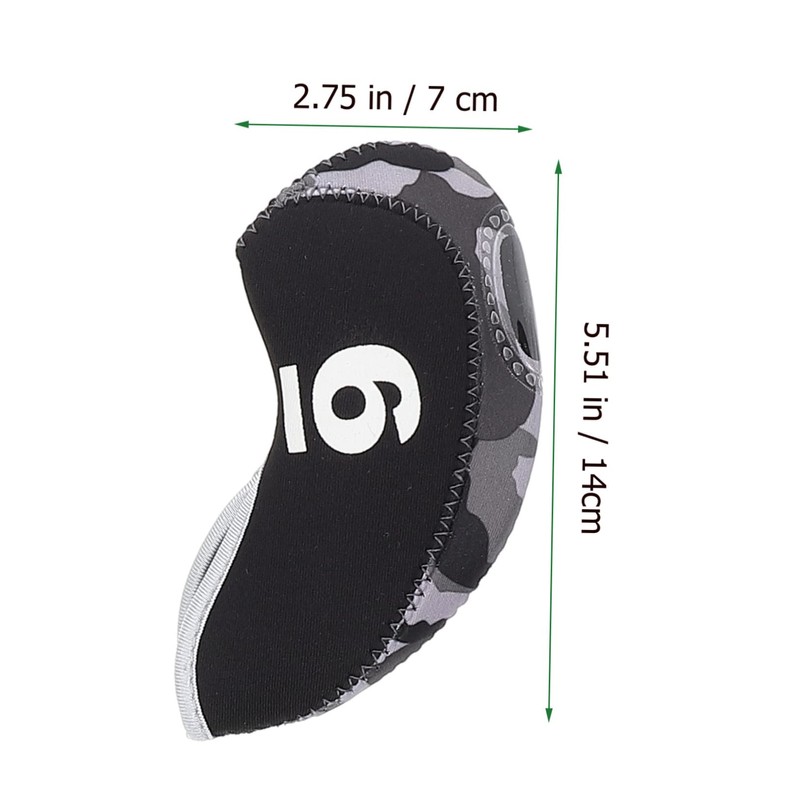 Kisangel 10pcs Golf Club Headcovers Magnetic Putter Covers Neoprene Golfing