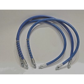 VekAuto NPT GREASE GUN FLEX HOSE BLUE 3PCS TRAILER FLEX EXTENSION 24 Inch 1/8"