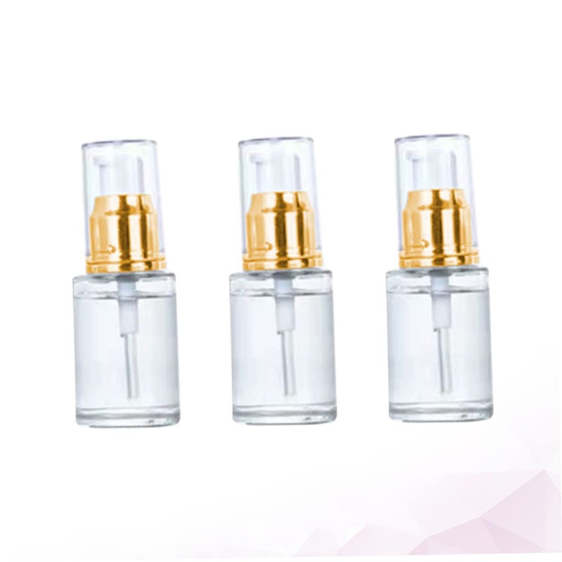 OHPHCALL 3pcs Portable Essential Oil Bottle Empty Pump Cosmetic Bottles