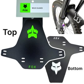 f26 Fox Mud Guard Bicycle MTB DH FR Ebike Fork Splash Guard Fender Mudguard Retro Black/Logo Neon Green