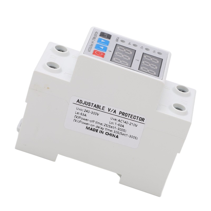 Over Under Voltage Protective Device DIN Rail Adjustable Dual Display