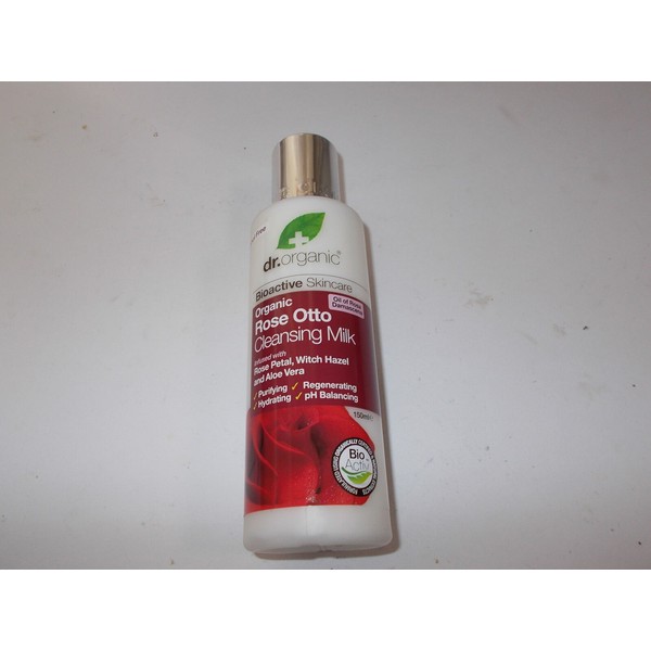 DR ORGANIC ROSE OTTO Cleansing Milk 150ml (with Rose Petal Witch Hazel Aloe Vera