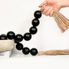 RUIRUICO Black Extra Large Wood Bead Garland with 1.6"" Diameter