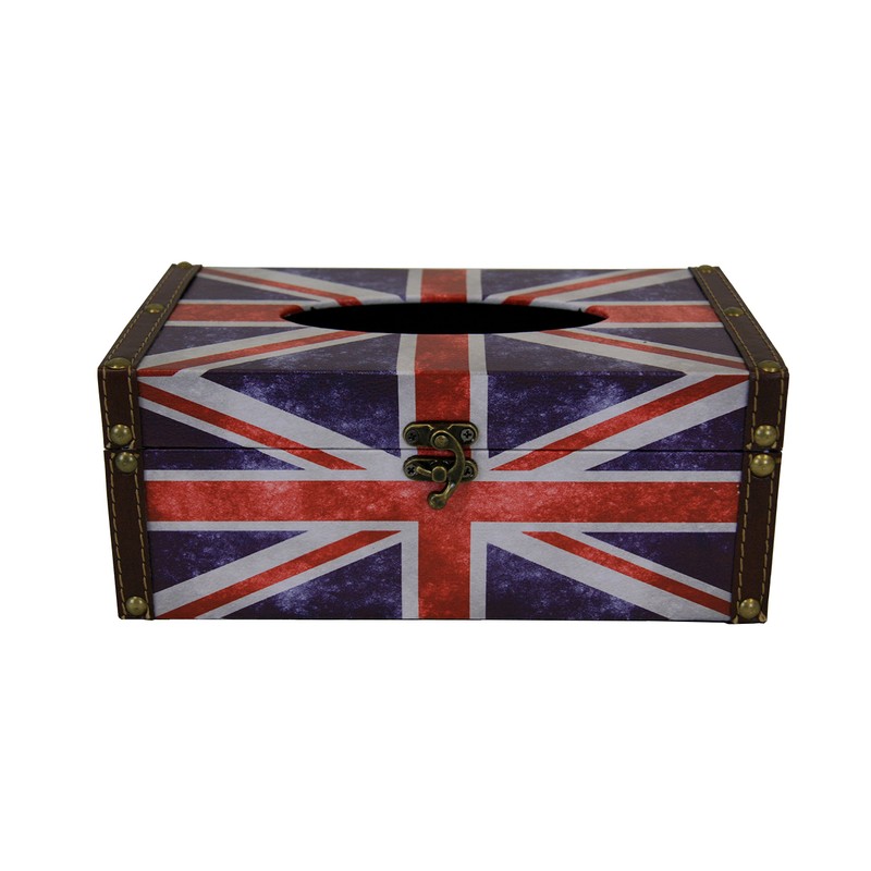 Carina's Collection British Union Jack Tissue Holder Box Cover