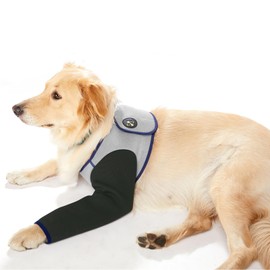 Coodeo Coodeo Dog Recovery Suit, Cone Collar Alternative, Abrasion Resistant Dog Recovery Sleeve, Washable 2.5mm Thick and Waterproof, Pet Wounds Prevent Licking, Bite, Keep DryGreyM