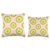 Pink Lemonade Lemon Slices Pattern Cute Summer Fruit Throw Pillow