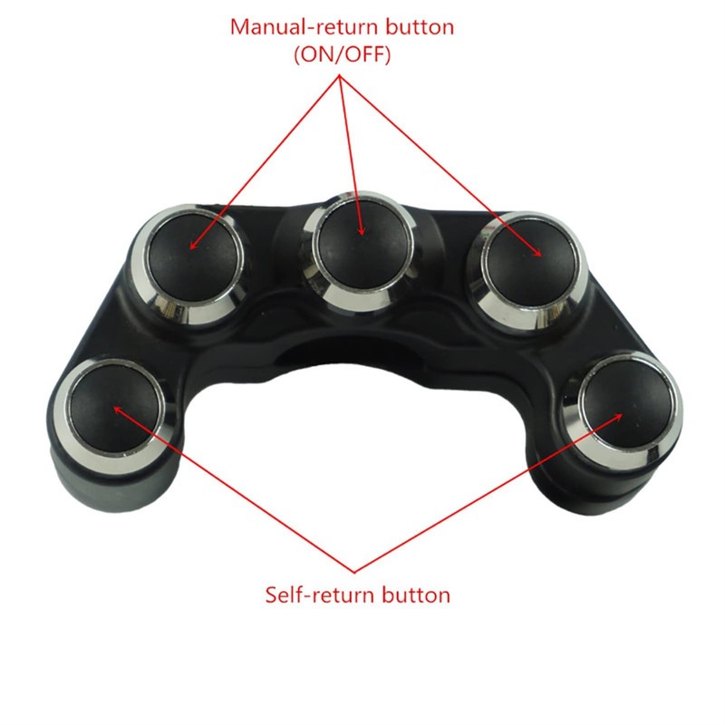 RAYANA Universal Aluminum 5 Button 7/8" 22mm Handlebar Motorcycle Switches