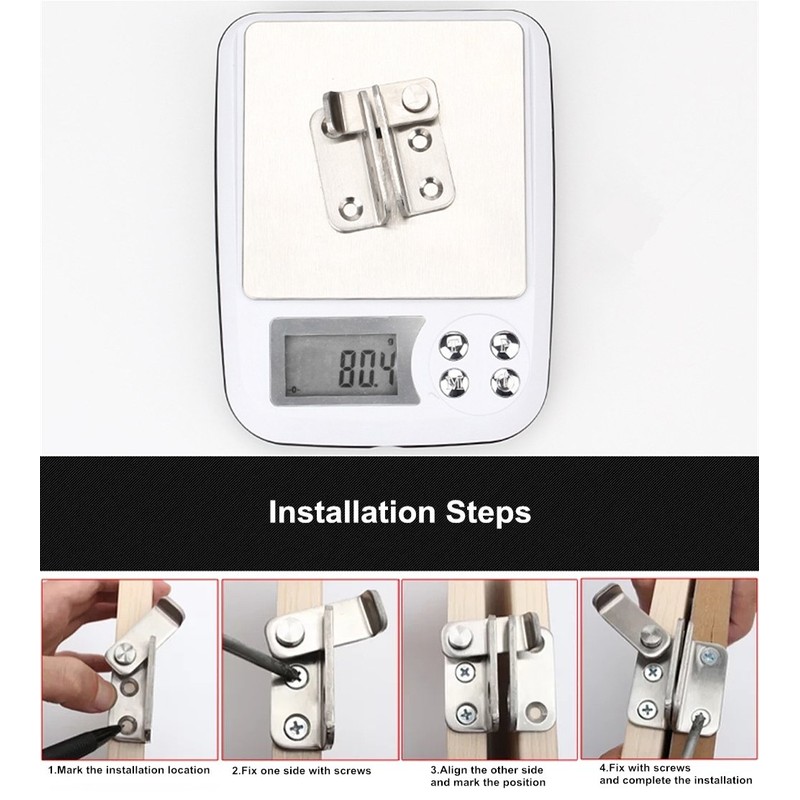 YUOIP® Hasp Latch Gate Bolt Lock Gate Latch Door Bolt
