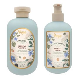 Kit Shampoo Y Acondicionador Fuerza Y Volumen Yuya 2 Pzs