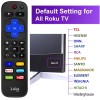 1-clicktech 2-in-1 Remote for Roku TV(Default)/fo