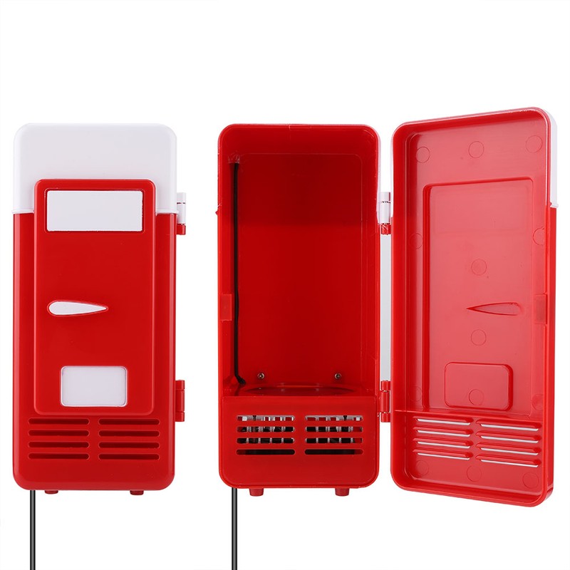 PC USB Mini Refrigerator Fridge Beverage Drink Can Cooler Warmer