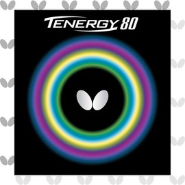 Butterfly Tenergy 80 Table Tennis Rubber | Butterfly Table Tennis Rubber | 1.7 mm, 1.9 mm, or 2.1 mm | Red or Black | 1 Inverted Table Tennis Rubber Sheet | Professional Table Tennis Rubber