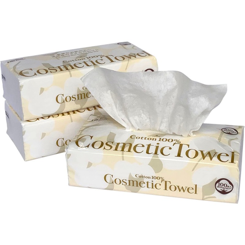 100 Cotton Cosmetic Towels for Face Cleansing Pop Up