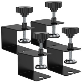 4Pcs Drawer Front Installation Clamps Stainless Steel Drawer Fixing Clips Fast Jig Cabinet Tool Stable Woodworking Furniture Right Angle Fixing Clamps for Tables Desks Mount(black)