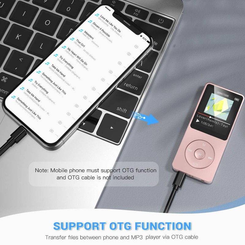 AGPTEK A02S 16GB MP3 Player, 70 Hours Playback Lossless Sound