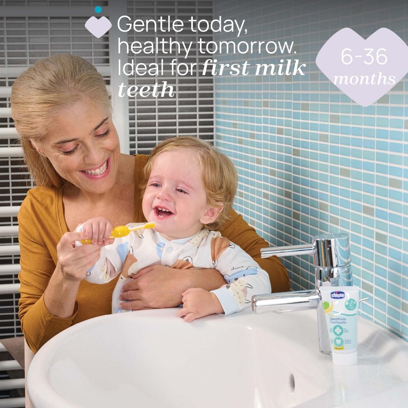 Chicco Set 2 Spazzolini da Denti per Bambini, Con Testina