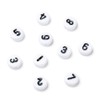 Handicraft Emporium | Flat Round Alphabet Acrylic Beads | Approx