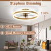 VOLISUN Low Profile Ceiling Fans with Lights and Remote, 19.7in