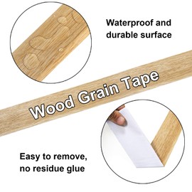 BOMEI PACK Wood Grain Repair Tape,Self Adhesive Repair Patch for Furniture, Floors, Cabinets, Windows, Doors, RV, Home Decor and DIY Projects (1, Coffee Oak, 2inch X 33ft)