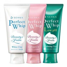 Senka Perfect Beauty Foam Cleansing Foam x 3 QHJ White Clay Cleansing Foam 120g x 3 / 센카 퍼펙트 뷰티폼 클렌징폼 x 3 QHJ 화이트 클레이 클렌징 폼 120g x 3