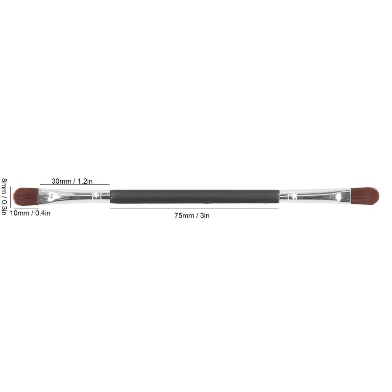 Concealer Brush, Double Headed Soft Bristled Makeup Brush, Portable Flat