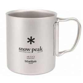 Snow Peak MG053 Titanium Double Mug, 15.2 fl oz (450 ml)