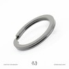 CRAFTMEMORE Key Rings Quality Keychain Rings Metal Flat Split Rings