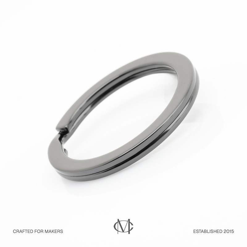 CRAFTMEMORE Key Rings Quality Keychain Rings Metal Flat Split Rings