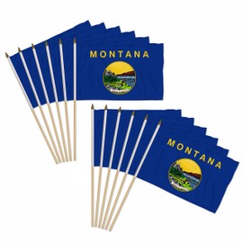 Montana 12x18in Stick Flag - 1 dozen pack
