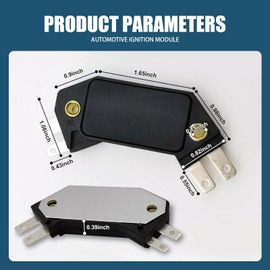 DS-019 DM1906 Ignition Control Module, Standard 4-pin Ignition Switch, OEM #1190357 8131941 7701021955 82369531 1875990 1894322 9348922, Suitable for Most Cars (Black)