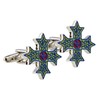 High Detailed Enamel Coptic Cross Cufflinks Presented in a Box
