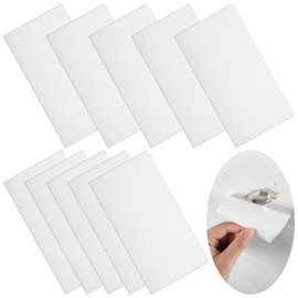 10 Pcs Bathtub Hole Patch Siding Wall Repair Kit Waterproof Patch Holes Blemishes Tools Self Adhesive White Tape for Cracked Pool Liner Roof Skylight and Vinyl Skirting(White)