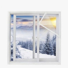 Windproof Vinyl for Balcony & Living Room Windows (Draft Blocker) Windproof Vinyl (100x105) 10ea