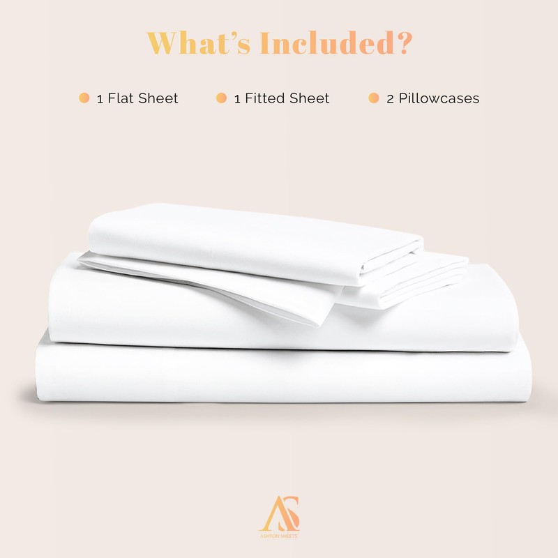 Ashton Sheets 100% Egyptian Cotton Sheets Full Size - 800