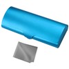 Eyglajdd Lightweight Aluminium Glasses Case for Men and Women, blue