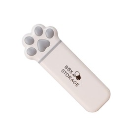 Cute Cat Paw Travel Pill Box, Slim Moistureproof Pill Organizer, Adorable Trinket Jewelry Organizer, Stylish Pill Case 3 Compartments (Grey)