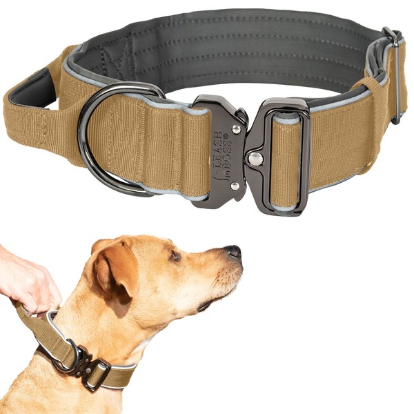 Leashboss Tactical Dog Collar - Dog Collar with Handle Heavy-Duty