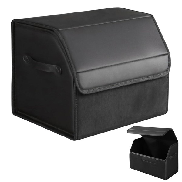 Bcuuozeeing Auto Kofferraum Wasserdicht, Faltbare Leder Aufbewahrungsbox, Auto Kofferraum Organizer,