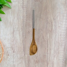 Camilla Gift 30321 Travel Spoon Acacia Wood with Steel Cuff 1 Piece Brown