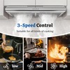FIREGAS Under Cabinet Range Hood 30 Inch, Ducted/Ductless Convertible Vent