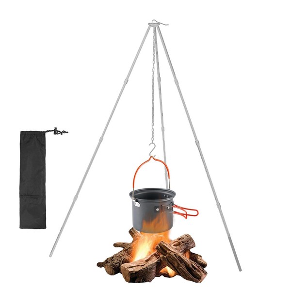 Camping Gear Cooking Tripod - Campfire Cooking Accessories | Lightweight