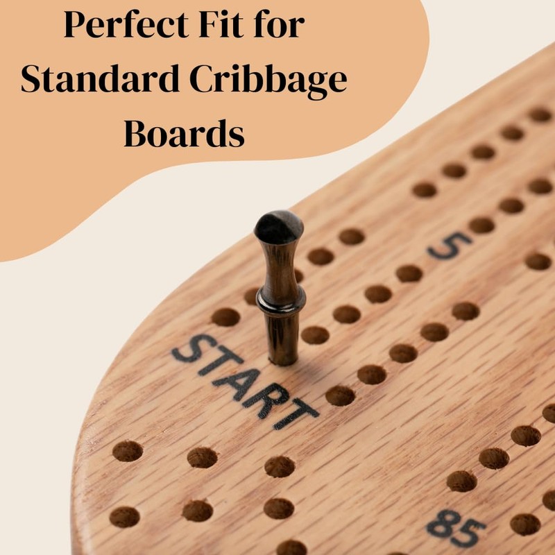 Solid H Cribbage Pegs - 24 Pieces Quality Metal Cribbage