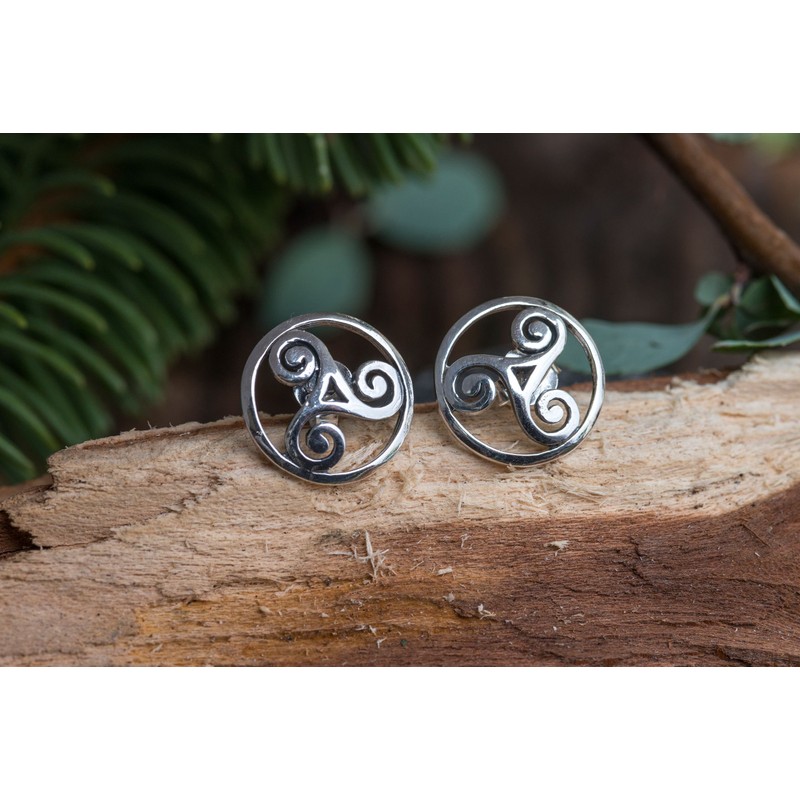 WINDALF ALIJA Boho Earrings Diameter 1.2 cm Celtic Triskele Life