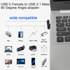 QIANRENON 10Gbps USB 3.1 to USB C 90° Angle Adapter