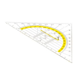 TSI 46318 Set Square with Handle 16 cm Transparent